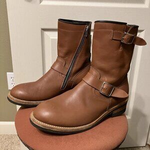 ENGINEER BOOTS Made in USA Biker PATRICK WINGET Vibram Soles BROWN - Sz 12 Nice!